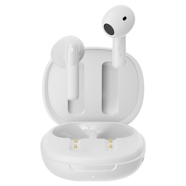 QCY 에일리버즈 세미 오픈형 노이즈 캔슬링 블루투스 이어폰, 화이트, QCY-T37 ANC AilyBuds