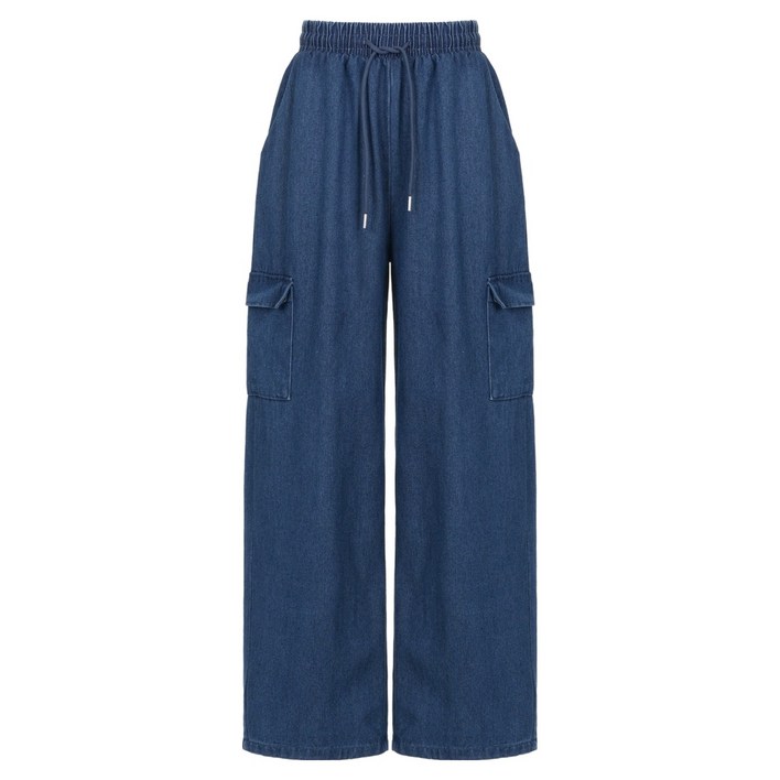 에이비플러스 여성용 허리밴딩 카고 데님 팬츠 LSA5MP48