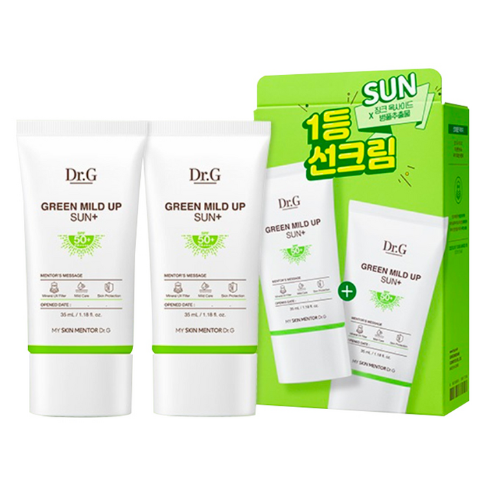 닥터지 그린 마일드 업 선 플러스 SPF50+ PA++++, 35ml, 2개
