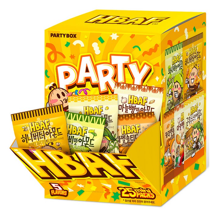 바프 미니 파티박스 옐로우 5종, 500g, 1개