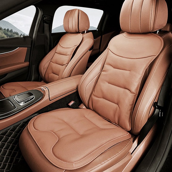 자동차 시트커버 리무진시트 비보스 엠보 등받이  방석 1인 세트