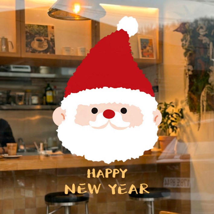 리드홈 무점착 크리스마스 유리창 창문 인테리어 장식 스티커