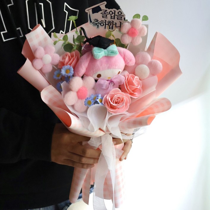 블루밍가든 학사모 인형꽃다발, 1개, 마이멜로디