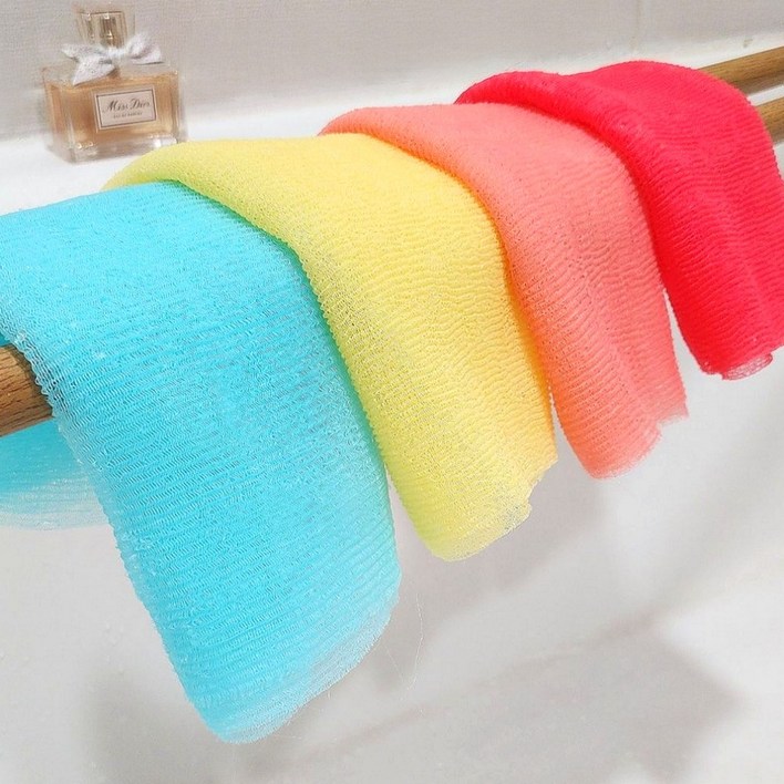 미소라인 파스텔 플레인 샤워타월 세트, 1세트, 4개입, 파스텔혼합