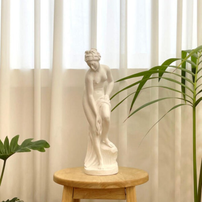 아트박스/모리아트 카페 감성 오브제 조각상 목욕하는 여인 석고상