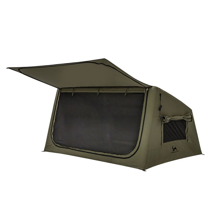 TOMOUNT 투마운트 드림 보트2.0 에어텐트 원터치 감성 캠핑 그늘막 자족텐트 면텐트12인용, 카키색, 23인