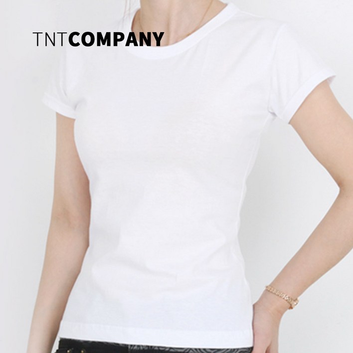 티앤티컴퍼니 여성 무지 면티 슬림핏 반팔 티셔츠 7,900