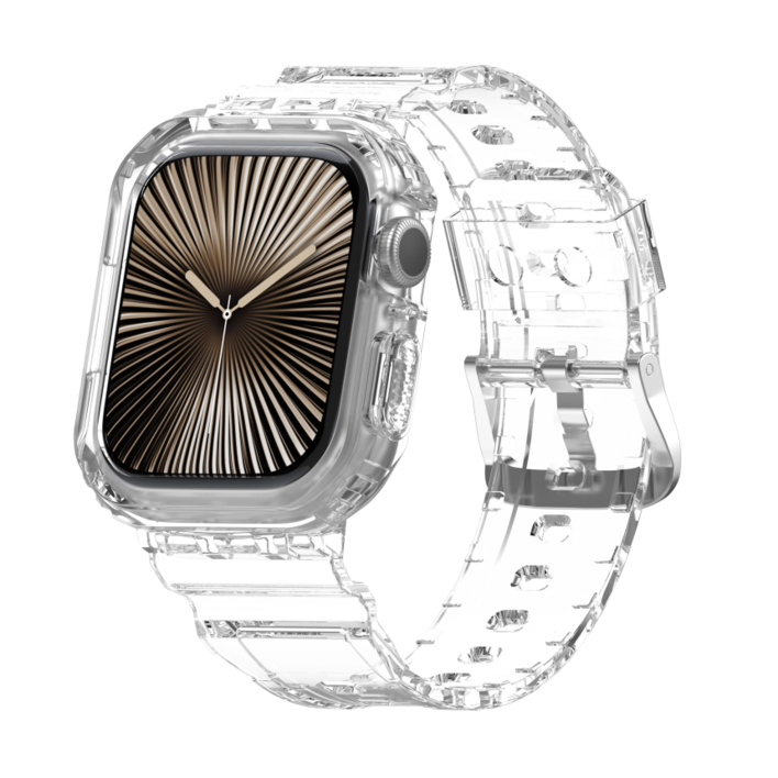 애플워치 10 9 8 7 6 SE 2 스트랩 투명 케이스 밴드 시계줄 줄, 1개