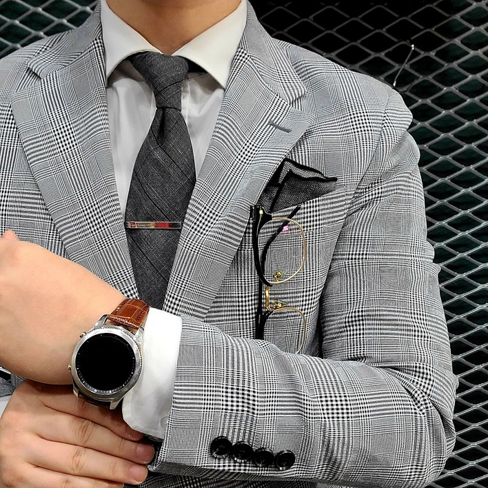 Premium T31 남자 봄 여름 정장 수트 시어서커 테일러기법