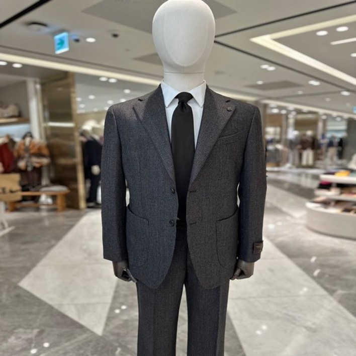 지이크 23 FW 이태리수입 까노니코원단 브라운 글렌체크 수트 PHJ2021BR 246788