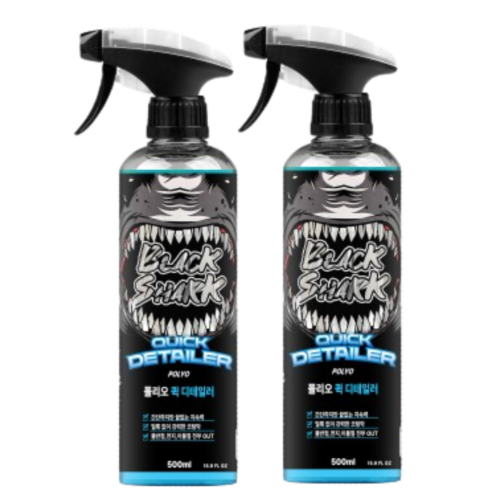 블랙샤크 차량용 광택 코팅 퀵디테일러, 2개, 500ml 블랙샤크 차량용 광택 코팅 퀵디테일러, 2개, 500ml