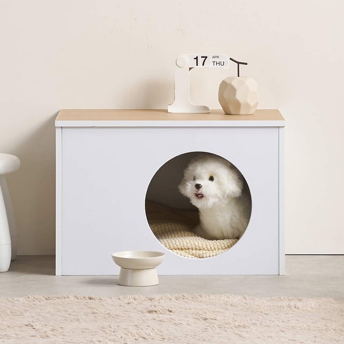 다롱이 반려동물 우드하우스 소형견 중형견 애완견집 가로600 높이400, 500개, 화이트메이플