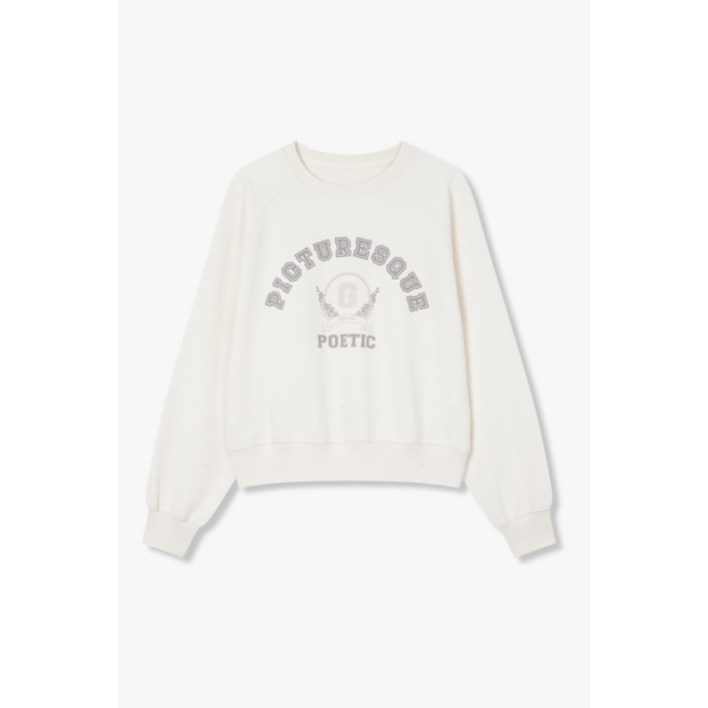 g-cut 지컷 (7255340301) 볼륨 프린트 래글런 맨투맨