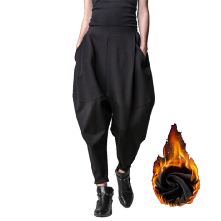 여성용 캐주얼 기모 배기팬츠 환절기 배기 똥싼바지 몸빼 항아리 승마 바지 뉴타임즈 11CW1001