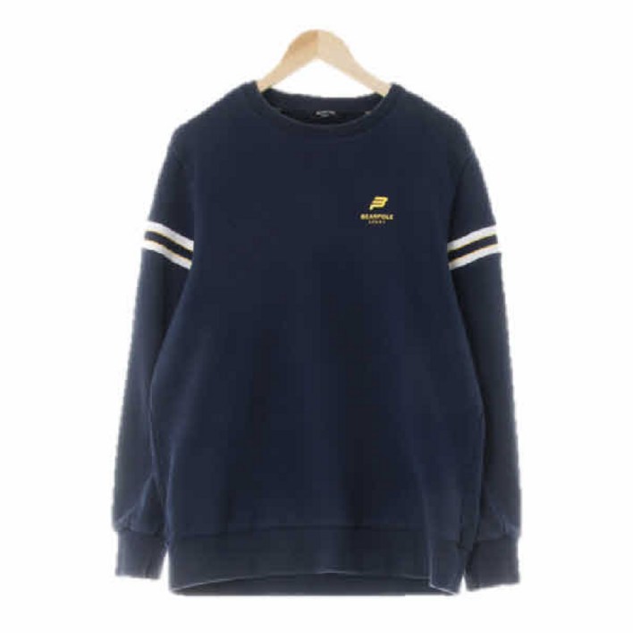 5561 빈폴 네이비 면혼방 소매선포인트맨투맨