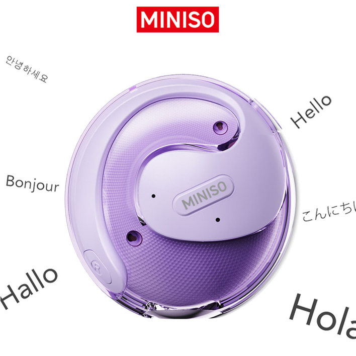MINISO X15PRO OWS 블루투스 이어폰은 135개 언어 AI 번역 기능을 갖춘 HiFi 스포츠 이어폰입니다