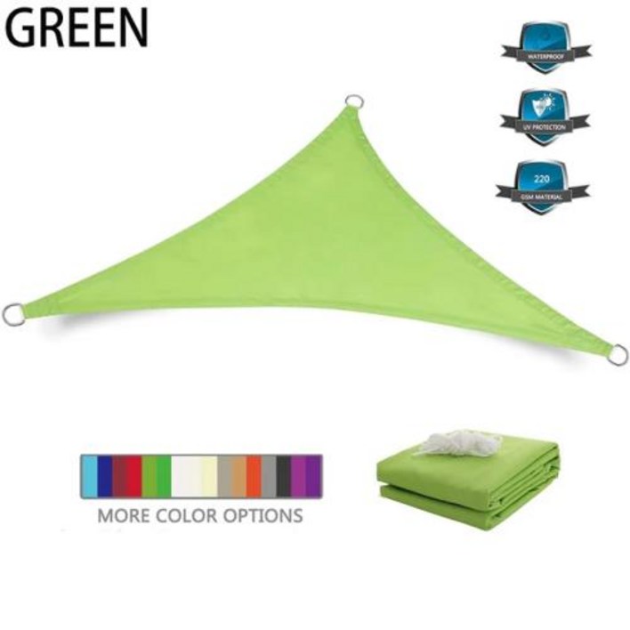 3x3x 3M5x5x5M 여름 삼각형 그늘 항해 방수 자외선 방지 발코니 캔버스 정원 마당 수영장 캐노피 야외 캠핑 천막