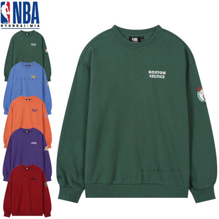 선물만족NBA 남자 여자 농구팀 어센틱 스몰로고 크리스마스 오버핏 기본 맨투맨 54TS021P