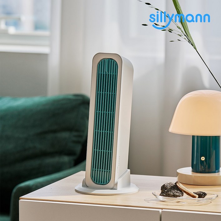 실리만 데스크 미니팬 무선 탁상용 선풍기, 아쿠아블루SELDF24011