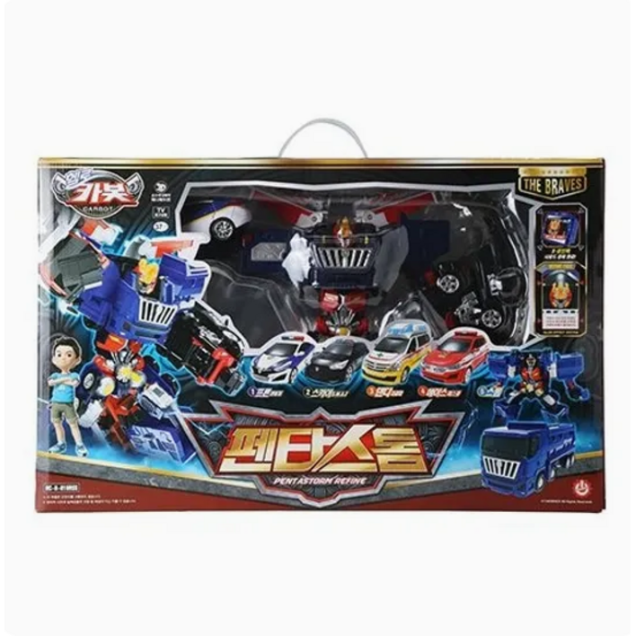 헬로카봇 시즌16 전설의 용사 펜타스톰 리파인 올스타 5단 합체 변신로봇 장난감