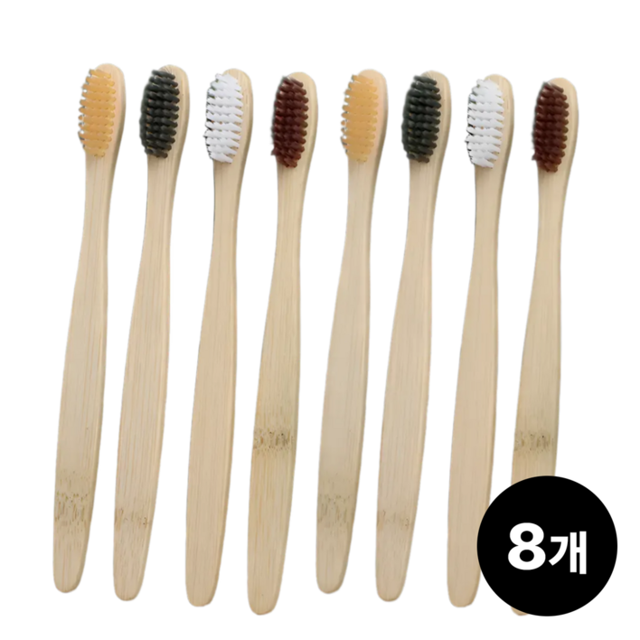 해보닉 제로웨이스트 대나무 칫솔 8p, 1세트, 8개입