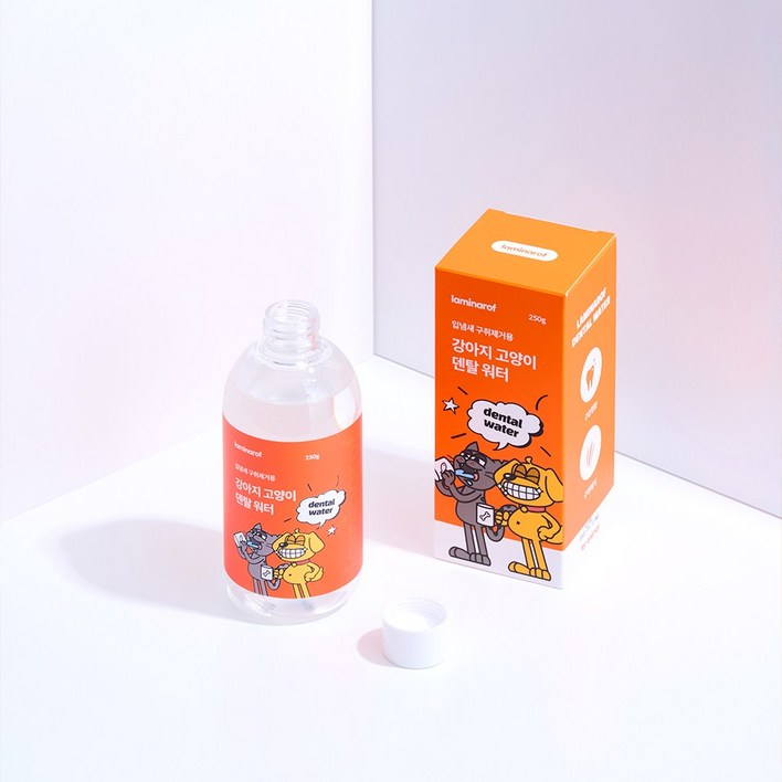 라미나로프 입냄새 치석 구취제거용 강아지 고양이 덴탈워터 마시는 치약 250g, 250g, 3개