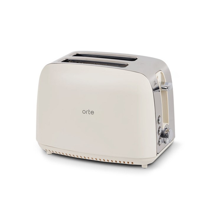 오르테 FULL 스텐 토스트기 7단계 굽기조절 가정용 빵굽는 기계, 크림화이트