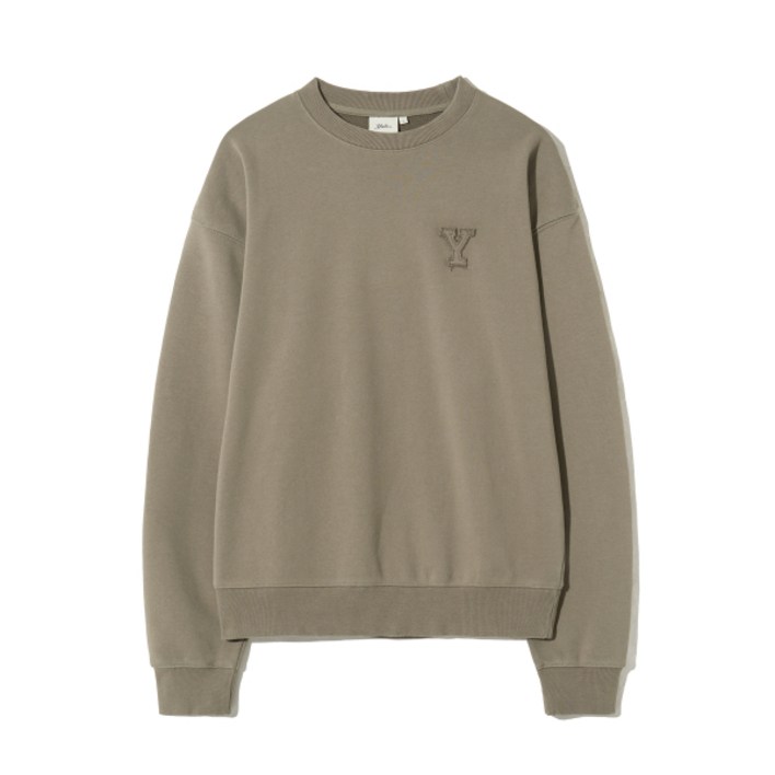 예일 YALE Y로고 아플리케 스웨트셔츠 카키