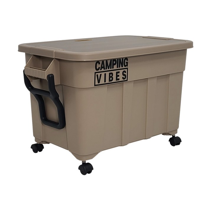 캠핑바이브스 멀티카고박스 75L 풀세트 구성 캠핑박스 토트박스, 75 샌드베이지, 1개, 1단