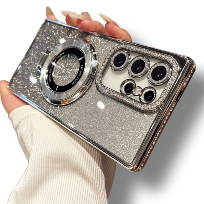 힐링센트 갤럭시 S24 S25 큐빅 맥세이프 거치대 케이스