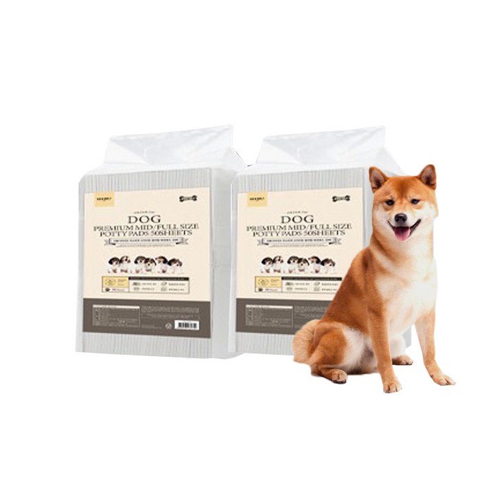강블리라이프 강아지 프리미엄 고흡수 애견 배변 패드 55g 65X55cm 50매 2팩, 2세트, 50개입