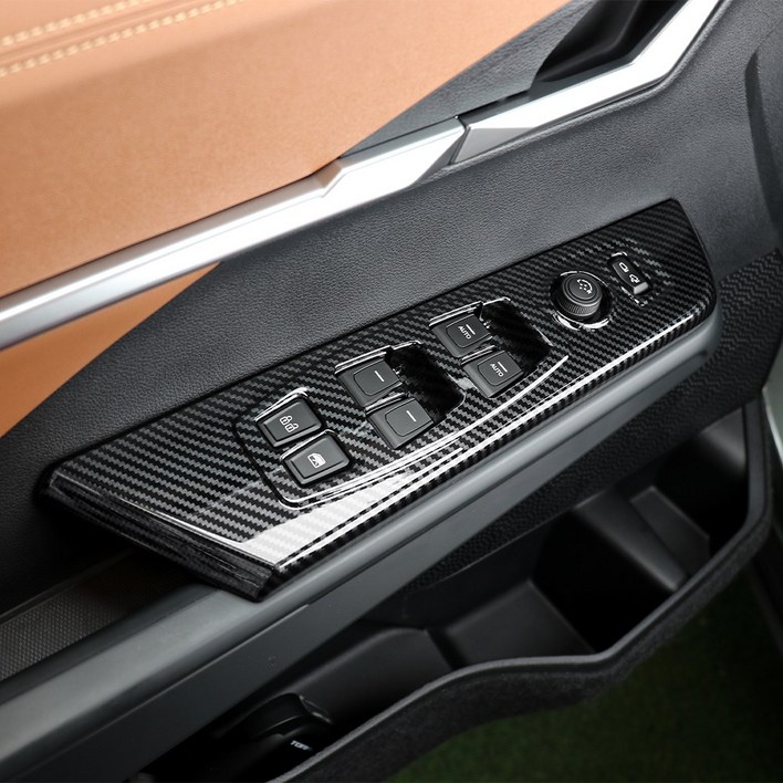 유투카 호환 토레스 EVX 튜닝 윈도우스위치 커버, 유광카본통풍시트 유, 윈도우 스위치