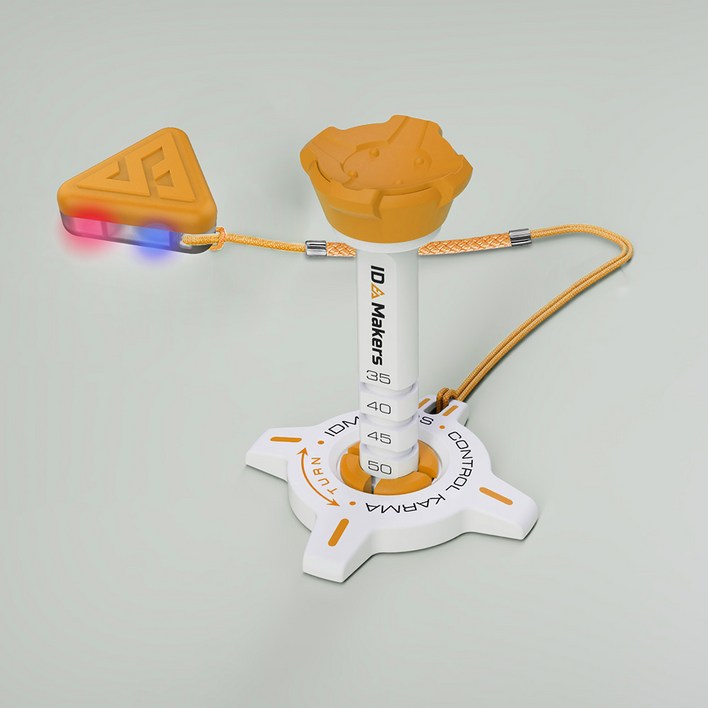 LED골프티 분실방지 티높이조절 컨트롤 카르마 골프티꽂이, 오렌지, 1개 버디