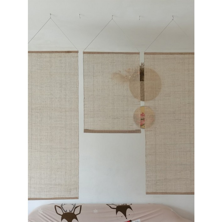 모시가리개 일식집 삼베발 조각보 커튼 패브릭 주방가림막 블라인드 한옥 중문