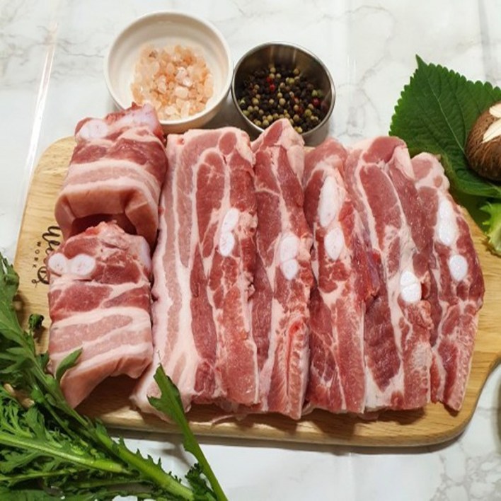 한돈 암돼지 삼겹살 (냉장) 1kg 통돌이 통삼겹살 에어프라이어, 1개
