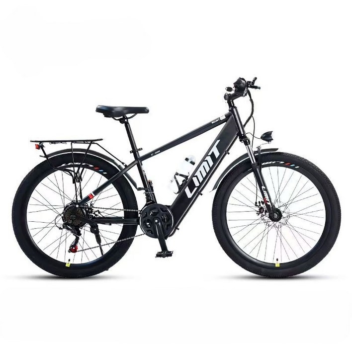 LIMIT 제한 출퇴근 경량 전기자전거 MTB 산악자전거, 블랙 보통바퀴, 경량스틸 LIMIT 제한 출퇴근 경량 전기자전거 MTB 산악자전거, 블랙 보통바퀴, 경량스틸