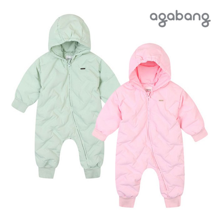 동아쇼핑점 아가방  겨울신생아 다운우주복 신생아 겨울 필수템  남아 여아 백일 돌선물 추천 외출복  우주복 가볍고 따뜻한 털빠짐걱정없는 무봉제  노우컬러무봉제다운우주복