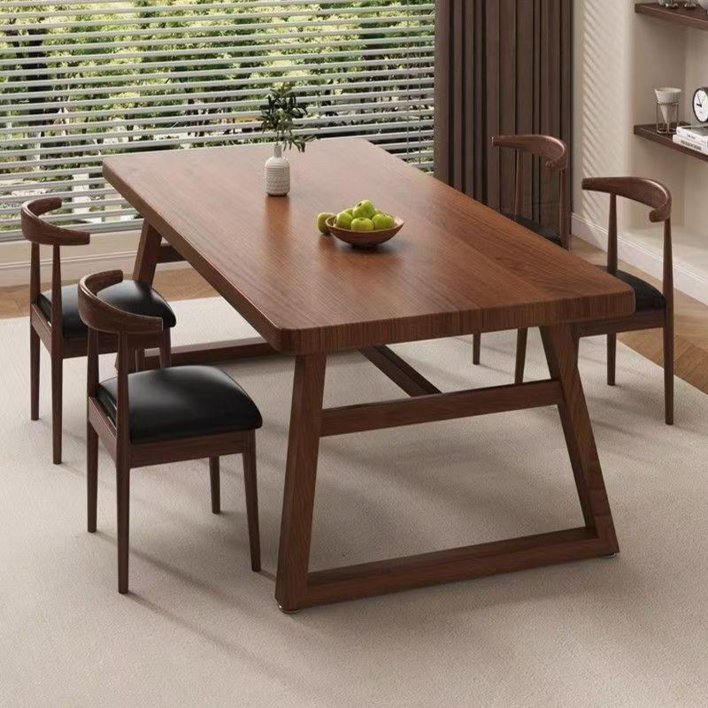 모던 월넛 식탁 4인용 원목 다용도 식탁 거실 주방 테이블 CZ05