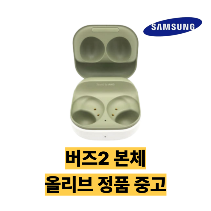 B급 가성비  삼성 버즈2 그라파이트 본체 충전기 케이스 낱개 단품 중고, 올리브, 삼성 갤럭시 버즈2 본체 SMR177충전기