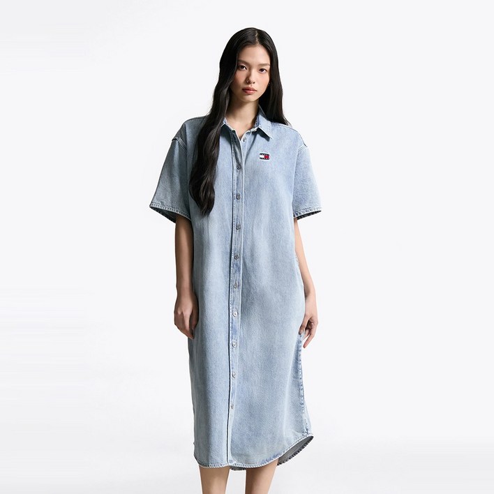 타미힐피거 데님 셔츠 원피스 (T32F6NOP01TWT21AB)