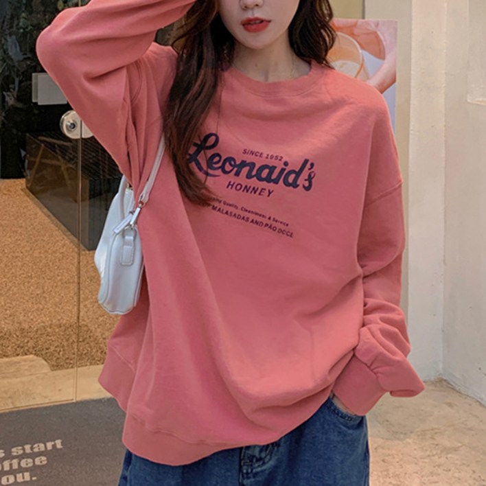 데일로엔 여성 레터링 긴팔 맨투맨