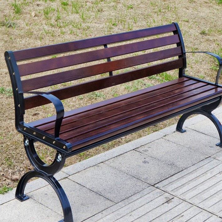 데일리나라 고급자재 야외벤치의자 버스정류장의자 벤치 정원벤치의자 캠핑용테이블 야외 벤치의자, 커피색상1503인용