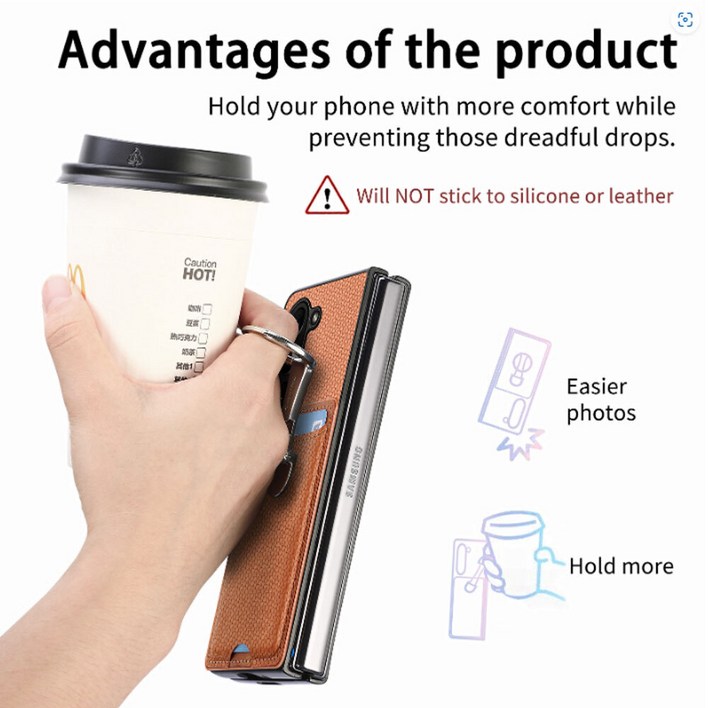 갤 겔럭시 Z폴드6 fold6 폴드5 Z폴드5 fold4 폴드4 카드 수납 메탈 핸드폰 케이스