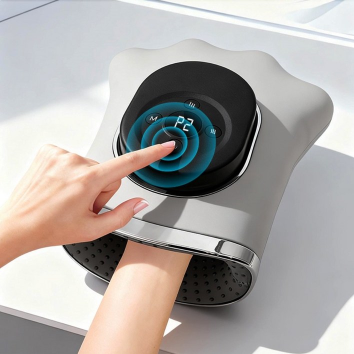 EXTEDRG 손목 손마사지기 무선 온열 손가락 마사지기, 그레이, MZBHM01