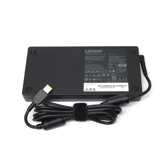 Lenovo 정품 20V 15A 300W 사각 슬림팁 어댑터 Legion 5 Pro 16ACH6 3080 3070 3060 전용 충전기, 어댑터케이블, 1개