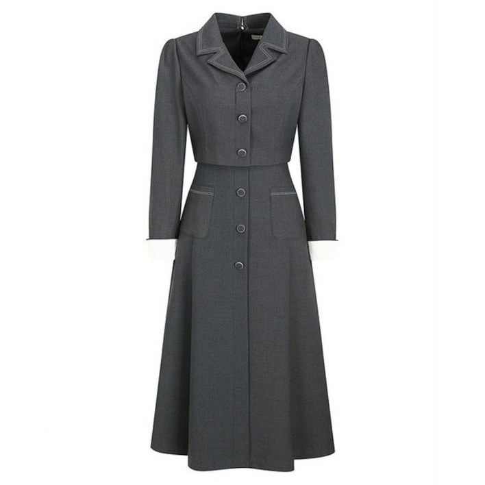 ❲매장정품❳ JJ지고트 결혼식 원피스 단정한 스티치 재킷 레이어드 GPAM0OP931 하객 오피스 룩