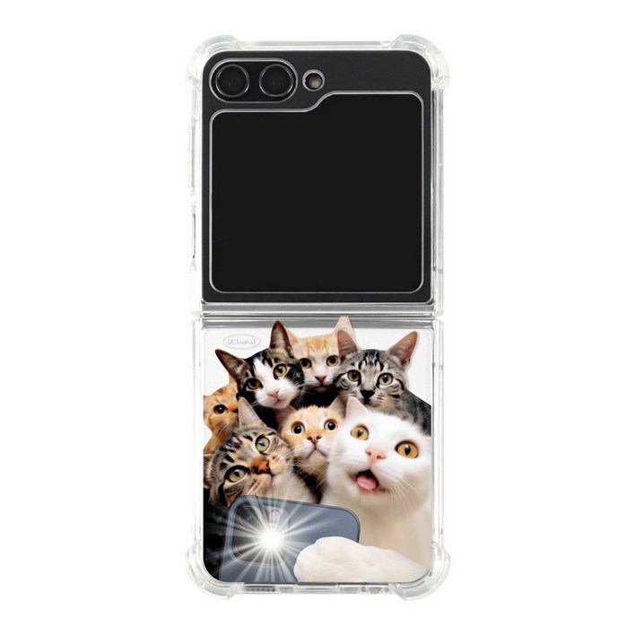 갤럭시Z플립5 94가지 디자인 에어룸 클리어 젤하드 케이스