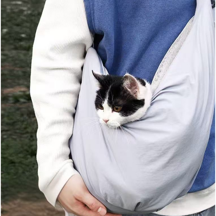 반려동물 애견 이동가방 슬링백, 1개, 베이지