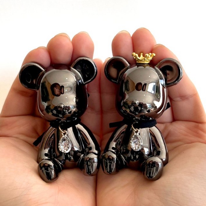 11세트 픽도큐먼트 크롬 차량용 방향제 베어브릭 2개, 1세트, 블랙 베리