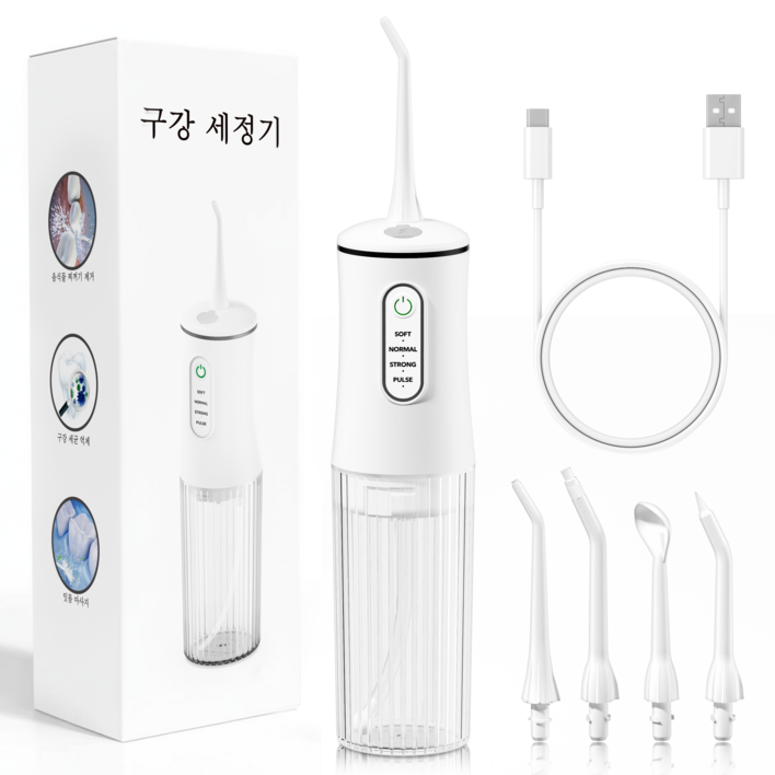 초강력 휴대용 구강세정기 워터 물치실 무선, 검정색, C13